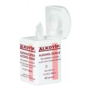 Alkotip Alcohol swabs in a Dispenser