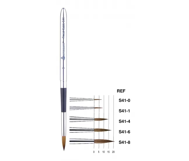 Brush for ceramic sable with cover S41-4/6