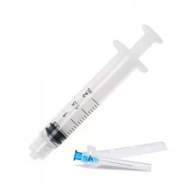 3 parts syringe, 2 ml, with Luer Lock connector, needle 23G, 100 pcs