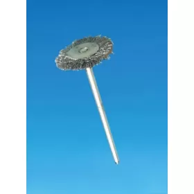 Silver wire brush with shank, 19 mm Silver wire brush with shank, 19 mm