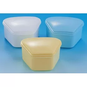 Denture box, yellow