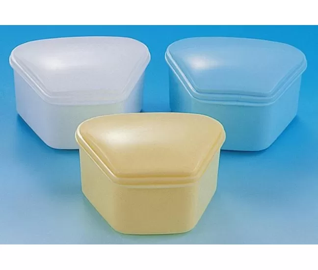 Denture box, yellow