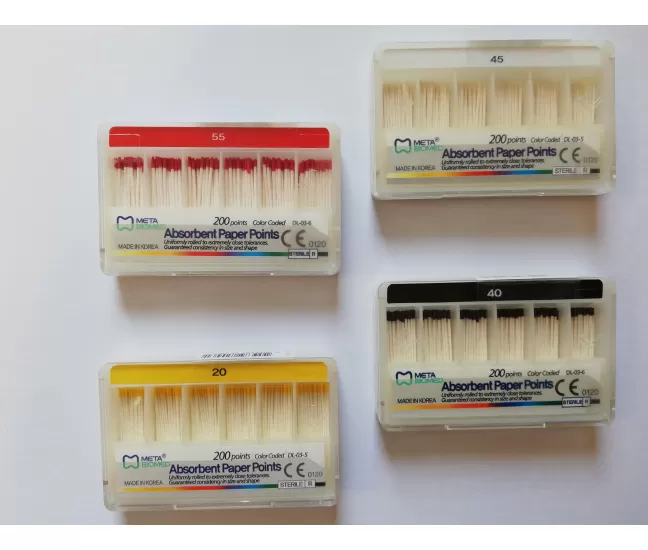 Absorbent paper points Nr.10~Nr.80, 200 pcs.