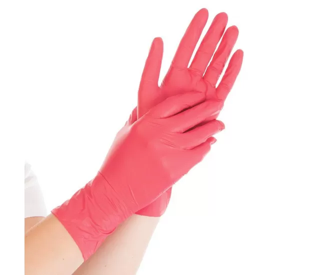 Nitrile gloves Safe Light, red, 100 pcs.
