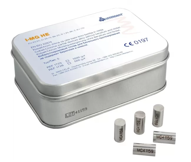 Metāla sakausējums I-MG HE Cr-Co, 1 kg