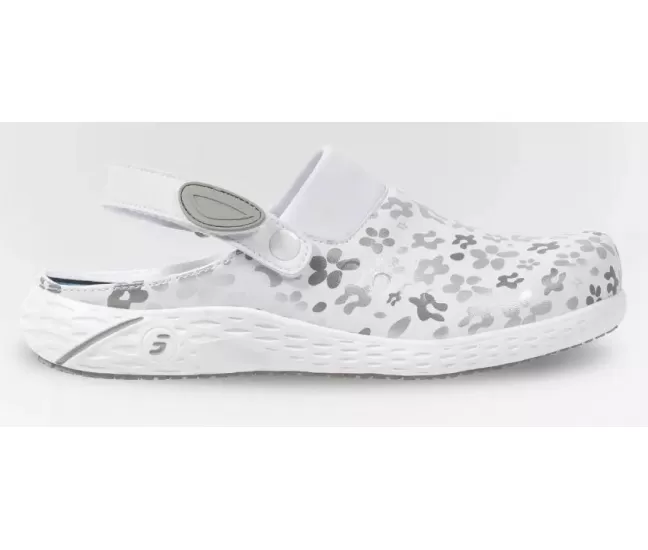 Медицинские рабочие сабо из синтетической кожи DANY с серыми деталями