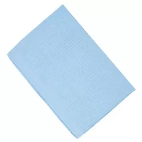 Folded dental bibs for patient, 3 plies blue, 500 pcs.