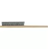 Crimped brass wire brush 4 rows