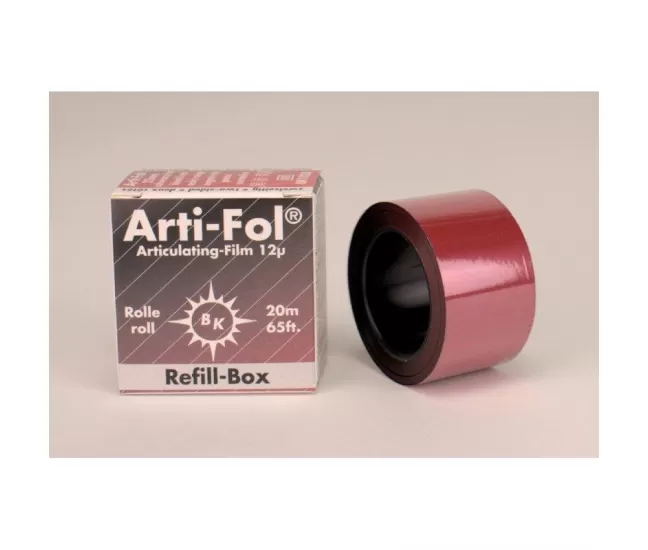 Arti - Fol 12 µm metallic black/red, refill box, 20 m