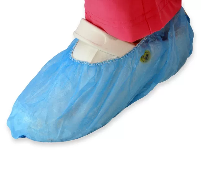 Shoe cover made of non-woven material, non-slip sole, blue, 100 pcs.