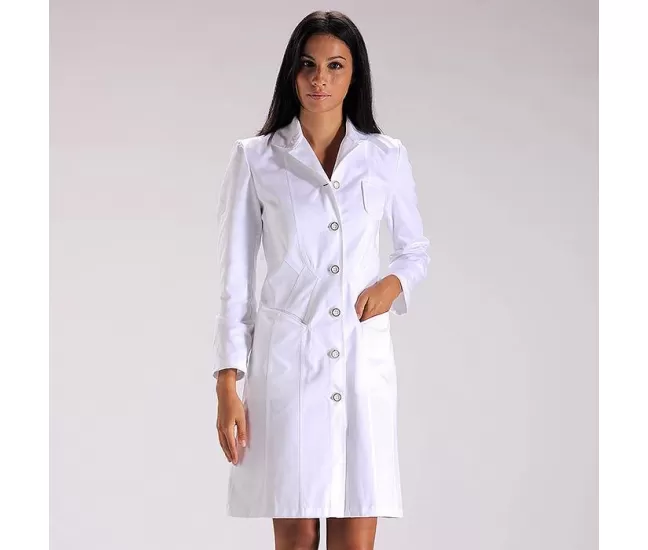Women coat Sumatra, White