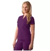 Notched V-neck Top A6002 Eggplant
