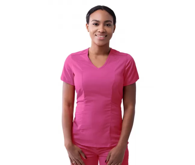 Women's Modern V-Neck Scrub Top P7002 Fruit Punch