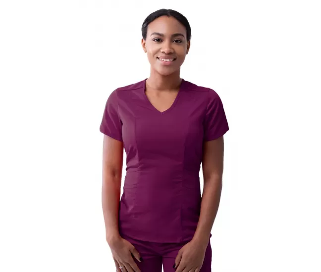 Medicīniskā blūze P7002 tumši sarkana (vīna)