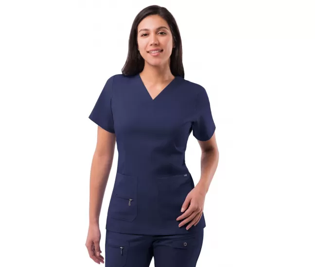 Women's Elevated V-neck Scrub Top P4212 Navy