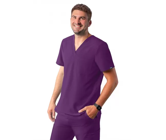 Men's Classic V-Neck Top A6006 Eggplant