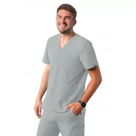 Medicīniskā blūze A6006 gaiši pelēka