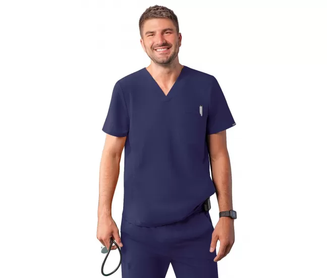 Men's Modern V-Neck Top A6010 Navy