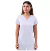Women’s Sweetheart V-neck Scrub Top P4210 White