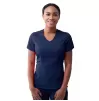 Women's Modern V-Neck Scrub Top P7002 Navy