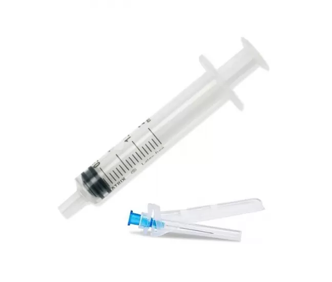 3 parts syringe, 2 ml,  with Luer Slip connector, needle 23G, 100 pcs