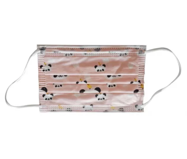 Disposable medical children's masks with earloop, pink, 5 pcs.