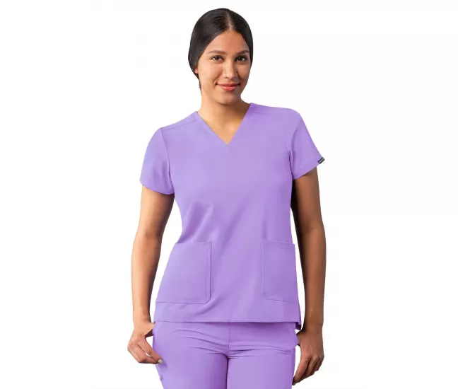 Медицинская блузка A6008 фиолетового (лавандового) цвета
