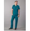 Men's Modern V-Neck Top A6010 Caribbean Blue