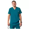 Men's Modern V-Neck Top A6010 Caribbean Blue