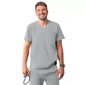 Medicīniskā blūze A6010 gaiši pelēka