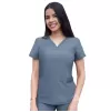 Women’s Sweetheart V-neck Scrub Top P4210 Heather Navy