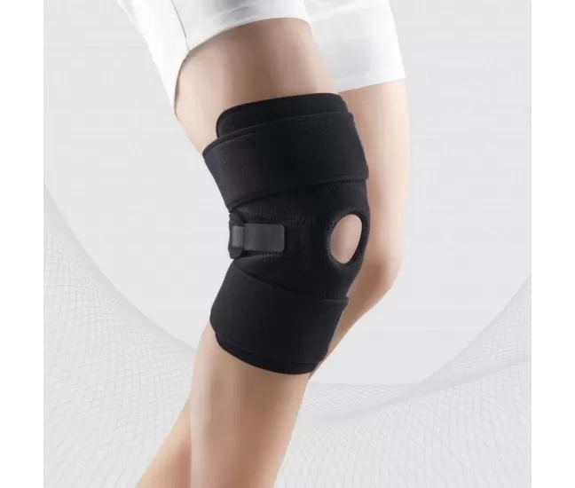 Elastic medical neoprene knee band with opening for kneecap, universal, ELAST 9903 LUX