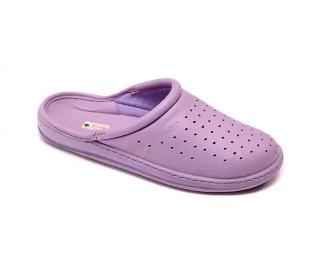 Ortopēdiskas dabīgās ādas čības DrLuigi, slēgtas, violetas
