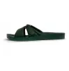 Orthopedic leather opened slippers Dr. Luigi, green