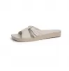 Orthopedic leather opened slippers Dr. Luigi, white