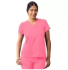 Modern V-Neck Top A6008 Azalea Pink