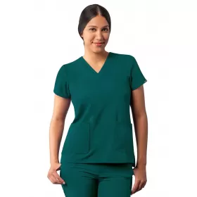 Modern V-Neck Top A6008 Dark Teal Modern V-Neck Top A6008 Dark Teal
