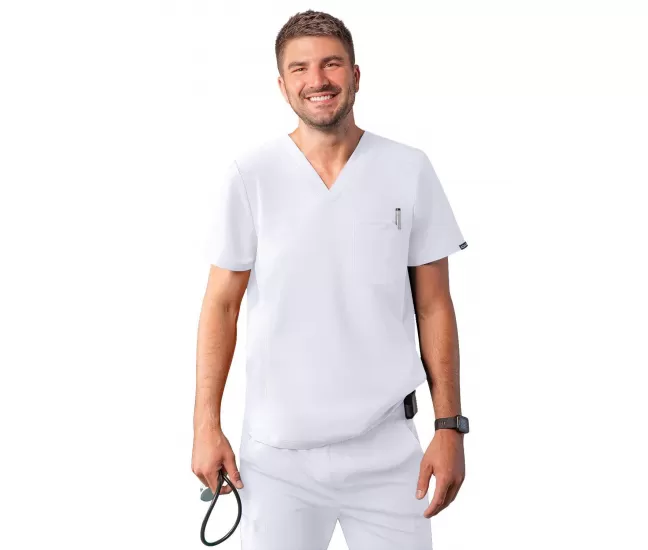 Medicīniskā blūze A6010 baltā krāsā