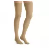 Medical compression stockings, thigh high, with silicone band, covering the toes, CCL1, JOBST Opaque