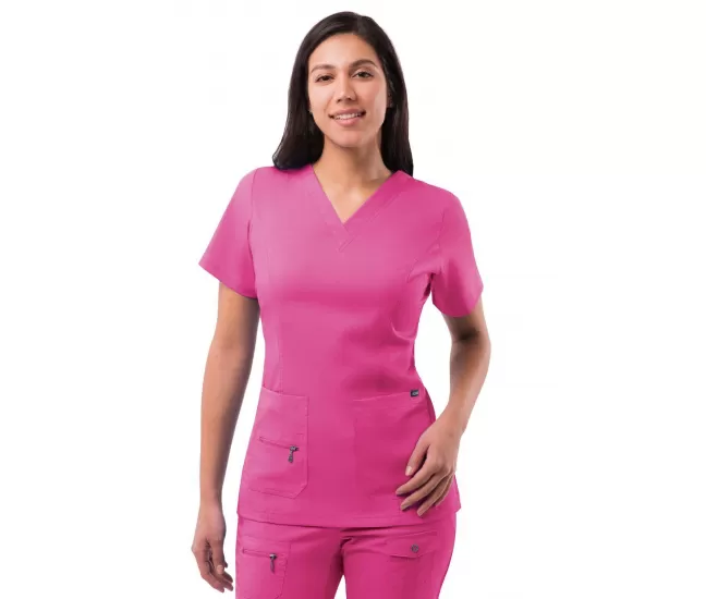 Women's Elevated V-neck Scrub Top P4212 Fruit Punch