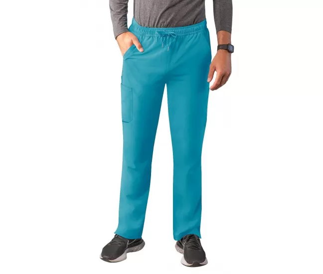 Men's Slim Leg Cargo Pant A6106 Teal Blue