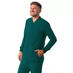 Vīriešu medicīniskā jaka A6206 tumši zaļa
