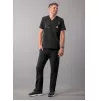 Men's Modern V-Neck Top A6010 Black
