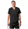 Men's Modern V-Neck Top A6010 Black