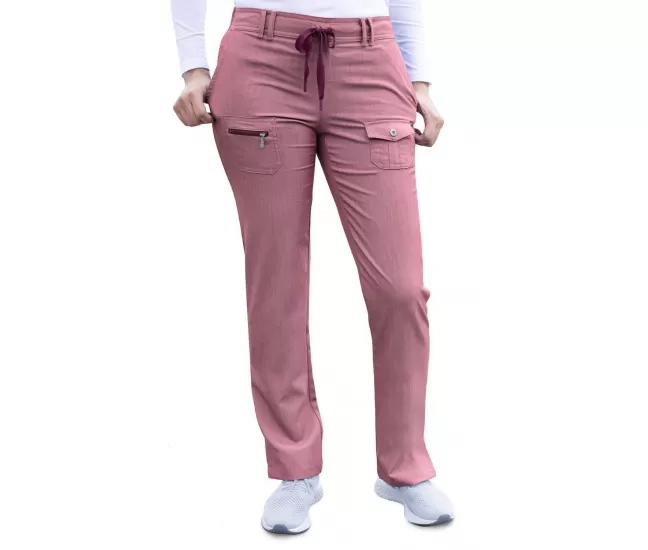 Women's Slim Fit 6 Pocket Pant P4100 Heather Wine