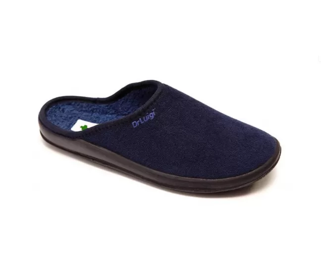 Orthopedic textile slippers DrLuigi, navy blue