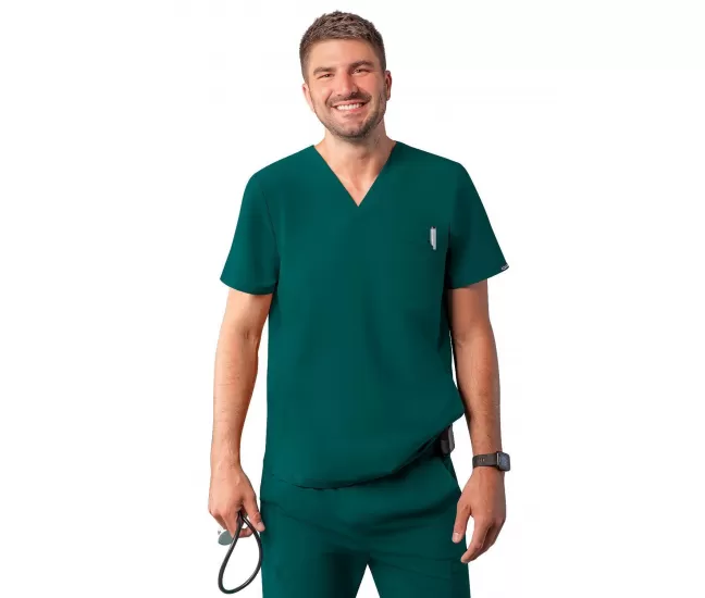 Men's Modern V-Neck Top A6010 Dark Teal Men's Modern V-Neck Top A6010 Dark Teal
