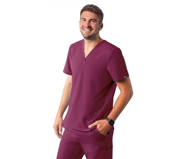 Men's Classic V-Neck Top A6006 Wine