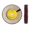 Chungking bristles brush with Scotch Brite insert 2 rows, straight, 80 mm