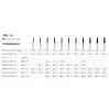 Diamond bur 198/856 for turbine handpiece, (the price is for 1 piece, in a package of 5 pieces)